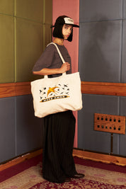 Tote Bag Flight Of Swallows Ecru | Cristobal Morales