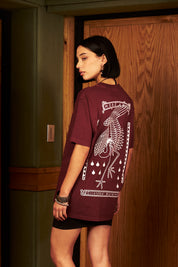 Polera Crane Drops Burdeo Mujer | Cristobal Morales