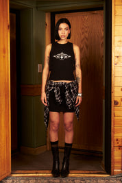 Polera Sin Mangas Camisa Vase Of Flower Negra | Nanai