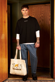 Tote Bag Flight Of Swallows Ecru | Cristobal Morales
