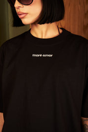 Polera Boxy Fit 250gr Negra | More Amor