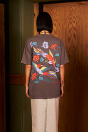 Polera Hummingbirds Gris Mujer | Nanai