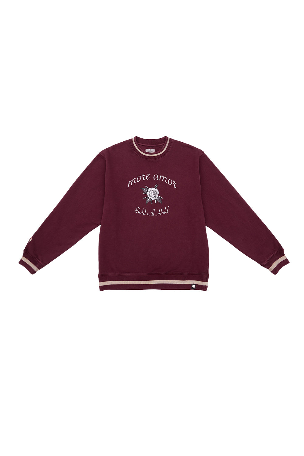 Polerón Crewneck sin Gorro Hombre Traditional Rose Burdeo | Dimedarko