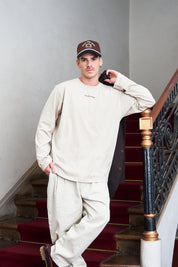 Polera 250 gr Dual Birds Ecru | Cata Ciro