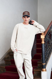 Polera 250 gr Dual Birds Ecru | Cata Ciro