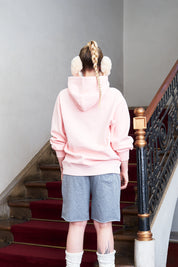 Polerón con Gorro Written Rosado | more amor