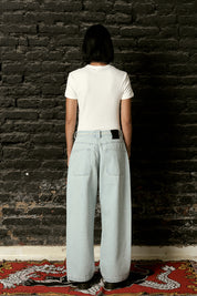 Pantalón Denim Daily Hearts Celeste Mujer | more amor