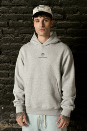 Polerón con Gorro Flying Swang Gris Melange Hombre | Andres Cruces