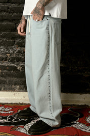 Pantalón Denim Daily Hearts Celeste Hombre | more amor