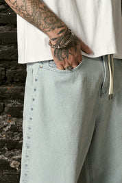Pantalón Denim Daily Hearts Celeste Hombre | more amor