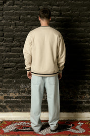 Polerón Crewneck sin Gorro Ecru Hombre | More Amor