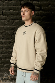 Polerón Crewneck sin Gorro Ecru Hombre | More Amor