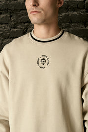 Polerón Crewneck sin Gorro Ecru Hombre | More Amor