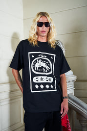 Polera 250 gr Rabbit Rug Negro | Cata Ciro