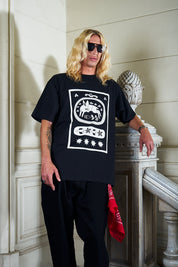 Polera 250 gr Rabbit Rug Negro | Cata Ciro