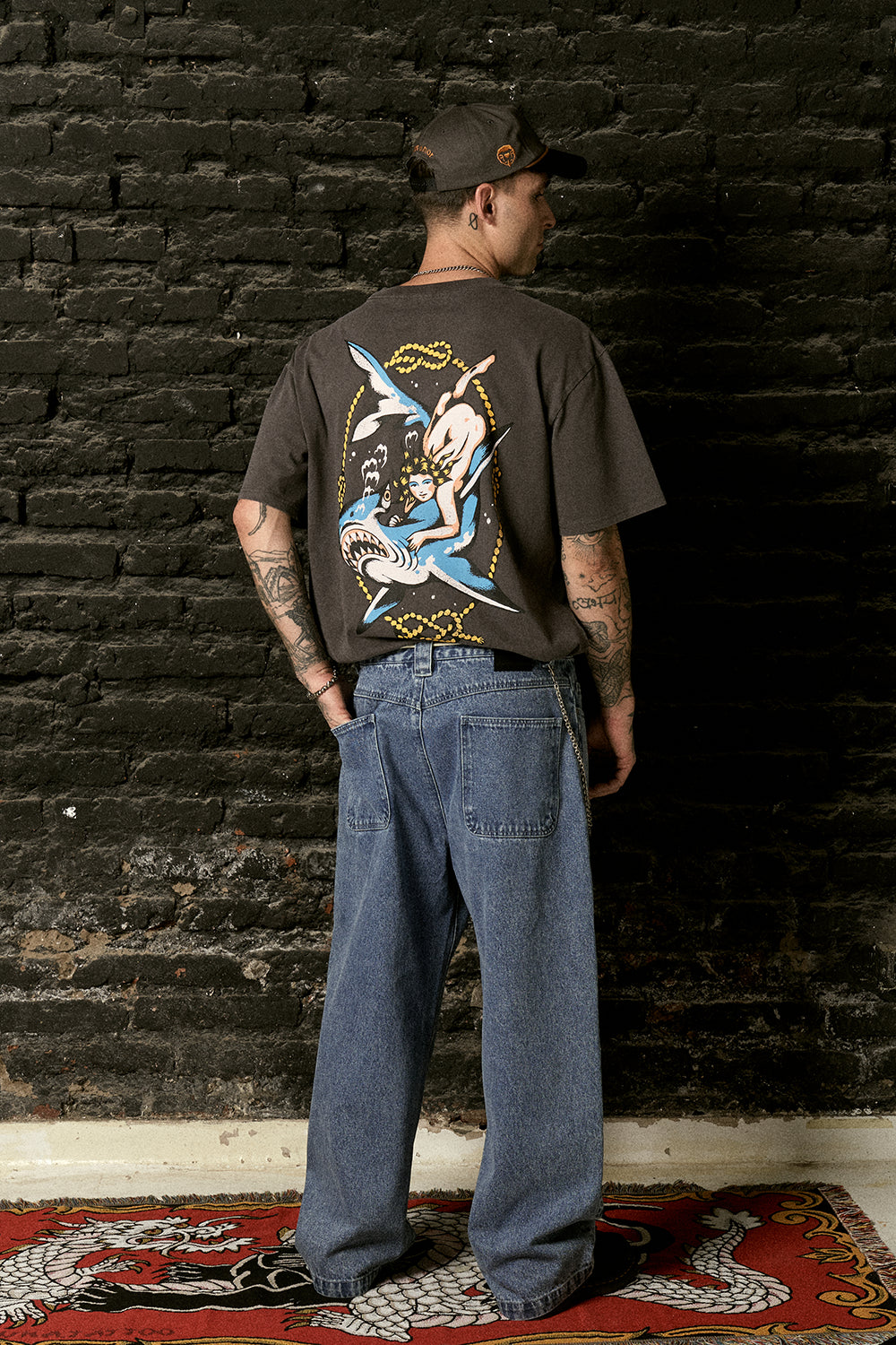 Polera Hammerhead Shark Gris Hombre | Jose Prieto