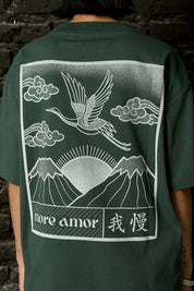 Polera Swan Stamp Verde Mujer | DimeDarko