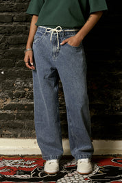 Pantalón Denim Daily Hearts Azul Mujer | more amor