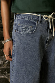 Pantalón Denim Daily Hearts Azul Mujer | more amor