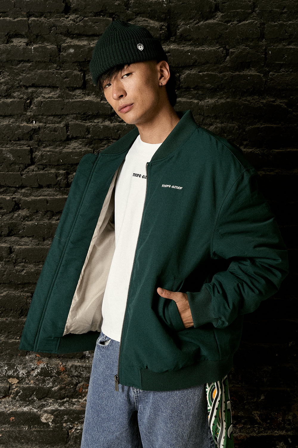 Chaqueta Bomber The Reaper Verde Hombre | Ecto