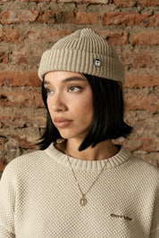 Gorro Beanie Fisherman Ecru | more amor