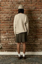 Chaleco Oversize Ecru Mujer | more amor