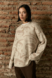 Chaleco Melted Iso Ecru Mujer | more amor