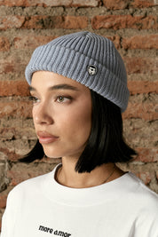 Gorro Beanie Fisherman Celeste | more amor