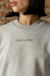 Polerón Crewneck Written Gris Mujer | more amor