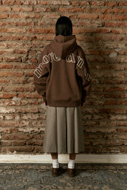 Polerón con Gorro Full Back Café Mujer | more amor