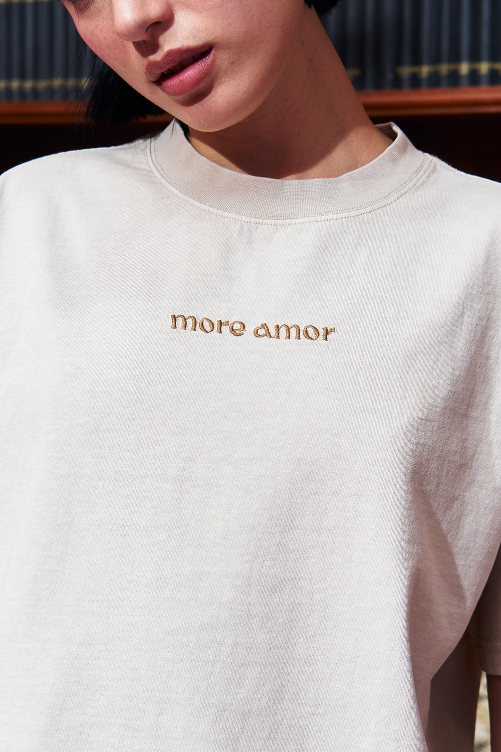 Polera 250 gr Ecru Heavy Weight | more amor