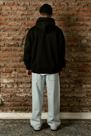 Polerón con Gorro Full Back Negro Hombre | more amor