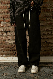 Pantalón Denim Daily Hearts Negro Mujer | more amor