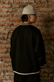 Polerón Crewneck sin Gorro Negro Hombre | More Amor