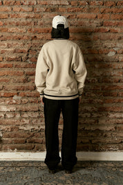 Polerón Crewneck sin Gorro Ecru Mujer | More Amor