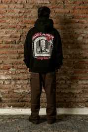 Polerón con Gorro Stay Free Negro Hombre | Ecto
