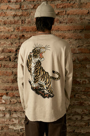 Polera ML Golden Tiger Ecru Hombre | Andres Cruces