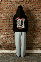 Polerón con Gorro Stay Free Negro Mujer | Ecto