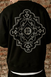 Polerón Crewneck Ornamental Rhombus Negro Hombre | Animalita