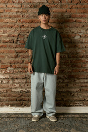 Polera Swan Stamp Verde Hombre | DimeDarko