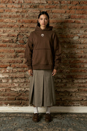 Polerón con Gorro Full Back Café Mujer | more amor