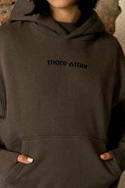 Polerón con Gorro Written Gris Mujer | more amor