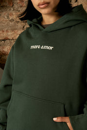 Polerón con Gorro Written Verde Mujer | more amor