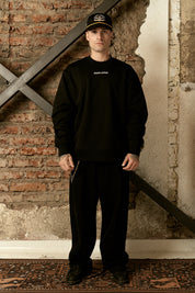 Polerón Crewneck Written Negro Hombre | more amor