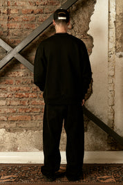 Polerón Crewneck Written Negro Hombre | more amor