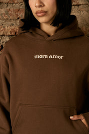 Polerón con Gorro Written Café Mujer | more amor
