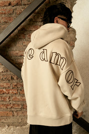 Polerón con Gorro Full Back Ecru Hombre | more amor