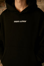 Polerón con Gorro Written Negro Hombre | more amor