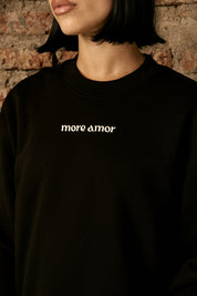 Polerón Crewneck Written Negro Mujer | more amor