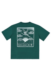 Polera Swan Stamp Verde Hombre | DimeDarko